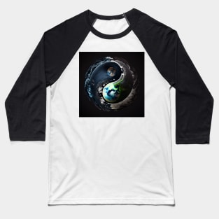 Yin Yang - Balance of Earth and Sea Baseball T-Shirt